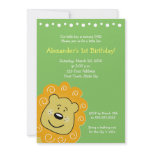 Little Leo Lion BIRTHDAY Invitation 5 x 7