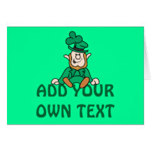 Little Leprechaun - Add Your Own Text Card