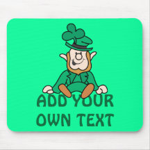 Little Leprechaun - Add Your Own Text Mouse Pad
