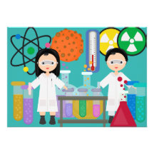 Little Mad Scientists Birthday Invitation