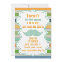 LITTLE MAN Baby Shower & Birthday Invitation