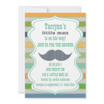 LITTLE MAN Baby Shower & Birthday Invitation