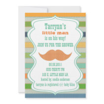 LITTLE MAN Baby Shower & Birthday Invitation
