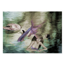 Little Mermaid Mini Print Business Card Template