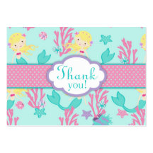 Little Mermaid TY Gift Tag L Blonde Business Card Templates
