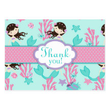 Little Mermaid TY Gift Tag L Brunette Business Cards