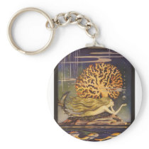 Little Mermaid Under the Ocean by Jennie Harbour Key Chain