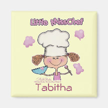 Little Miss Chef Personalise Fridge Magnets