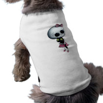 Little Miss Death - Hallowen Beauty Pet T-shirt
