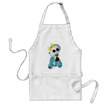 Little Miss Death on scooter aprons by colonelle Little Miss Death on scooter aprons