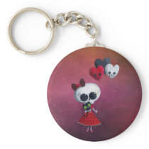 Little Miss Death Valentine keychains