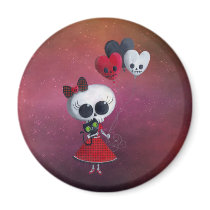Little Miss Death Valentine magnets