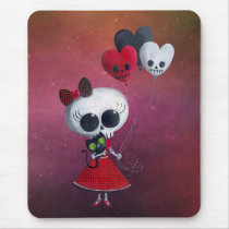 Little Miss Death Valentine mousepads