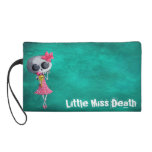 Little Miss Death with Halloween Ice Cream Wristlet Purse