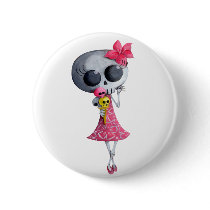 Little Miss Death with Halloween Ice Cream buttons