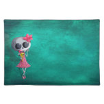 Little Miss Death with Halloween Ice Cream Placemat