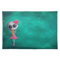 Little Miss Death with Halloween Ice Cream placemats