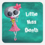 Little Miss Death with Ice Cream -custom text- Sticker