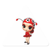 Little Miss Ladybug Triangle Stickers
