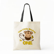 Little Monkey 1st Birthday Boy Tote Bag