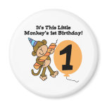 Little Monkey 1st Birthday magnets