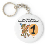 Little Monkey 1st Birthday Tshirts and Gifts Key Chains