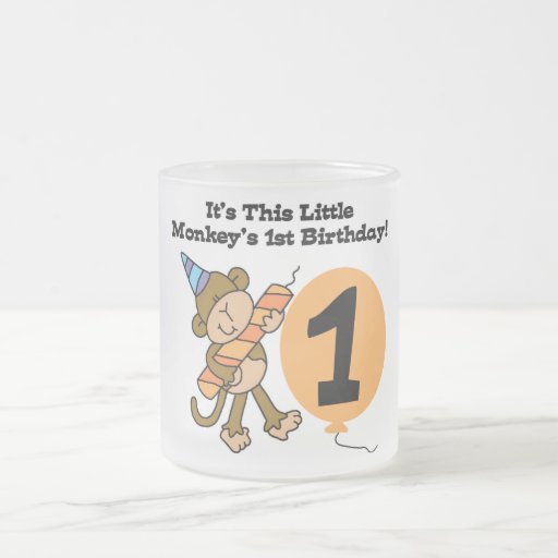 Little Monkey 1st Birthday Tshirts and Gifts Mugs