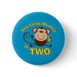 Little Monkey 2nd Birthday Boy Button