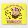 Little Monkey 3rd Birthday Girl Mouse Pads