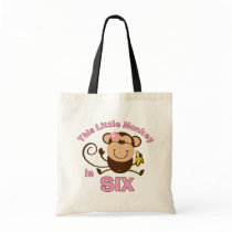 Little Monkey 6th Birthday Girl Bag