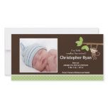 Little Monkey Baby Boy Birth Photo Announcement photo cards