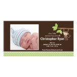 Little Monkey Baby Boy Birth Photo Announcement Photo Cards