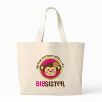 Little Monkey Going To Be A Big Sister Tote Bags