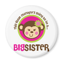 Little Monkey Going To Be A Big Sister Magnet