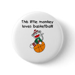 Little Monkey Loves Basketball buttons