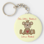 Little Monkey Loves Mama T-shirts and Gifts Keychains