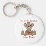 Little Monkey Loves Mama T-shirts and Gifts Key Chains