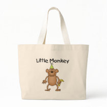 Little Monkey with Party Hat Tshirts and Gifts Canvas Bags