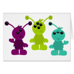 Little Monster Alien Creatures Greeting Cards