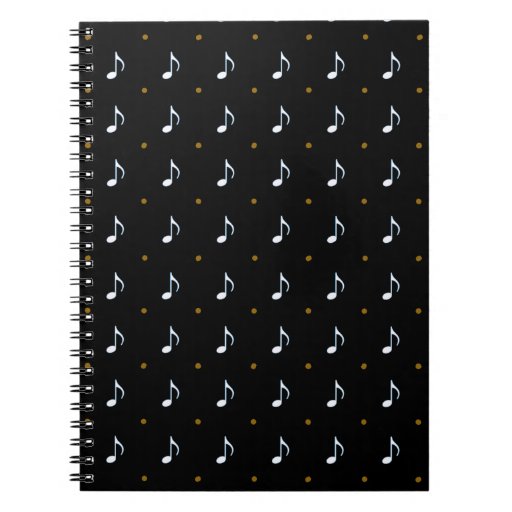 little musical notes spiral note books Zazzle