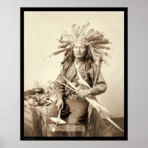 Little, Oglala Leader at Wounded Knee SD 1890 Print