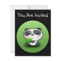 Little Panda Cub Custom Invite