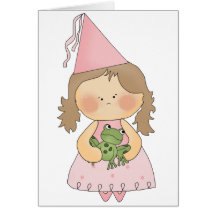 Little Pastel Pink Princess Greeting Card