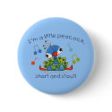 Little Peacock Short and Stout buttons