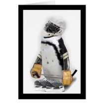 Little  Penguin Wearing Hockey Gear Cards