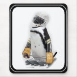 Little  Penguin Wearing Hockey Gear Mouse Pads