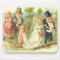 Little Piggy Wedding Mouse Pad