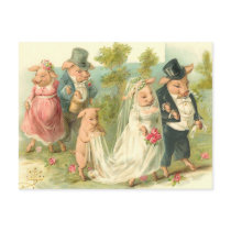 Little Piggy Wedding Post Cards
