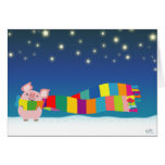 Little Pig's Christmas greeting card