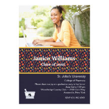 Little Pills Pharmacy Photo Graduation Invitation